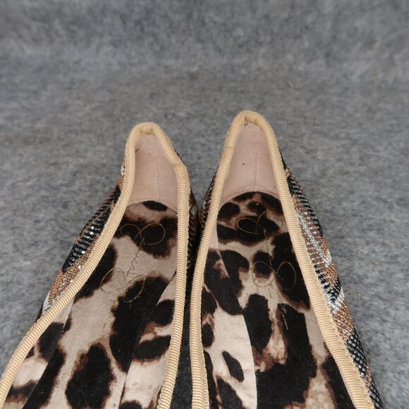 Jessica Simpson Shoes Womens 7 Ballet Flats Fashion Slip On Cap Toe Misha Brown - Picture 13 of 15
